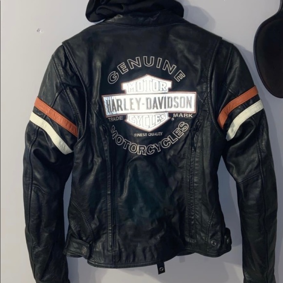 Women’s Harley Davidson Leather Riding Coat - Picture 2 of 3